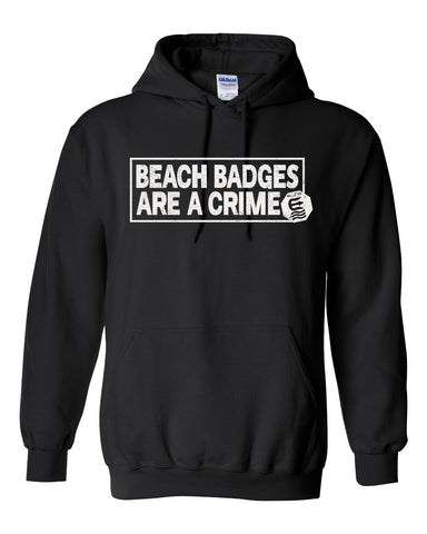 beach badges hoodie black