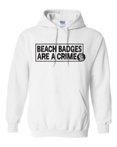 beach badges hoodie white