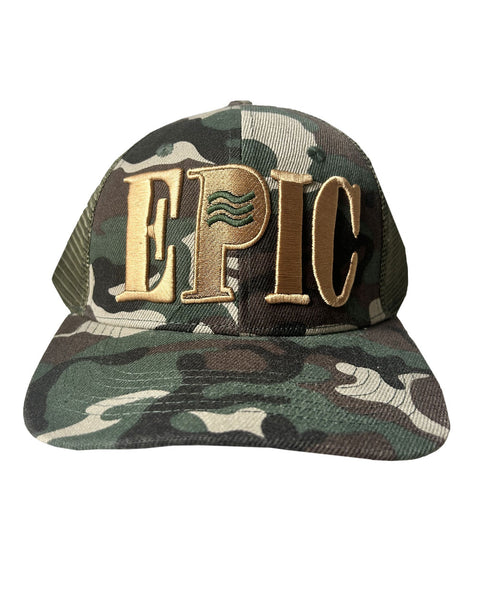 epic camouflage trucker hat
