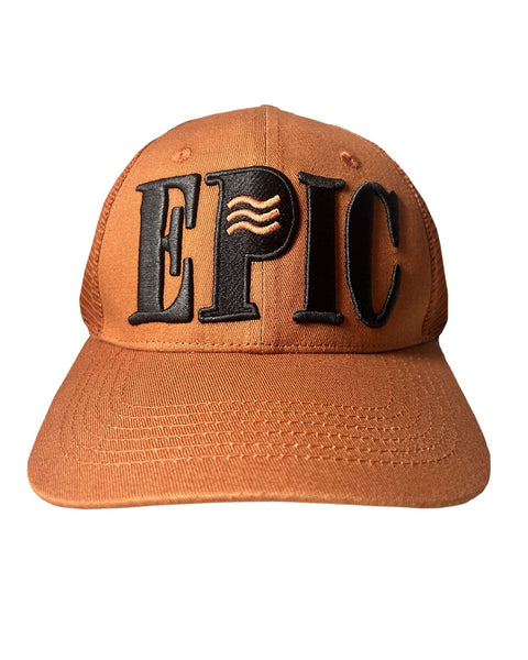 epic rust trucker hat